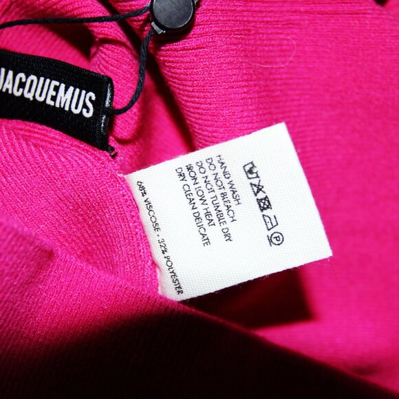 BNWT AW21 JACQUEMUS LA MAILLE TORRE RIBBED TOP PINK 40 - Picture 11 of 12